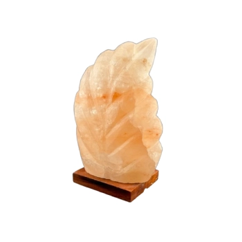 Lampka nocna sól himalajska rzeźbiony listek 3 kg na prezent