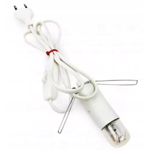 Kabel z żarówką do solnej lampki nocnej z wtyczką – biały przewód | SKLEP Kabel z żarówką do solnej lampki nocnej z wtyczką – biały przewód | SKLEP