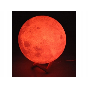 Lampka Nocna 3D Księżyc MOONLIGHT RGB z Pilotem - Kolorowa Lampa Biurkowa