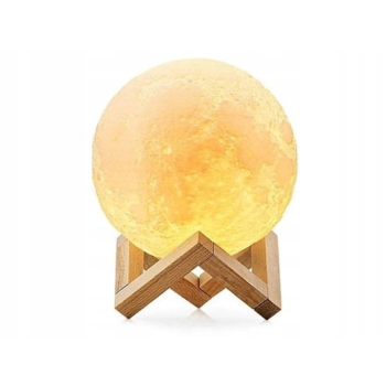 Lampka Nocna 3D Księżyc MOONLIGHT RGB z Pilotem - Kolorowa Lampa Biurkowa