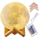 Lampka Nocna 3D Księżyc MOONLIGHT RGB z Pilotem - Kolorowa Lampa Biurkowa