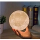Lampka Nocna 3D Księżyc MOONLIGHT RGB z Pilotem - Kolorowa Lampa Biurkowa
