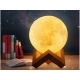 Lampka Nocna 3D Księżyc MOONLIGHT RGB z Pilotem - Kolorowa Lampa Biurkowa