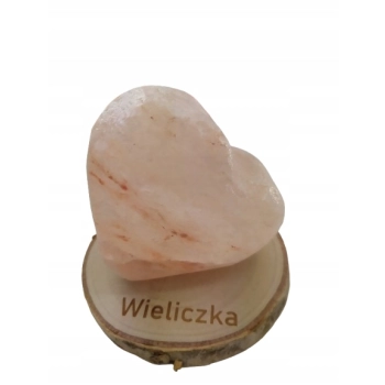Sól z Kopalni Wieliczka – pamiątka SERCE na Walentynki, plaster brzozowy