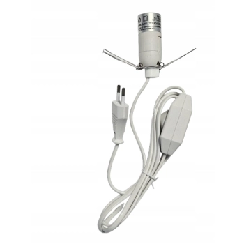 Przewód do solnej lampki nocnej 1,5m biały z regulacją i włącznikiem kabel